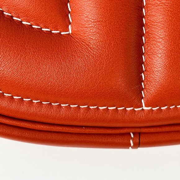 HERMES Terre Battue Orange Swift Leather In The Loop Waist Belt Bum Bag - Picture 12 of 16